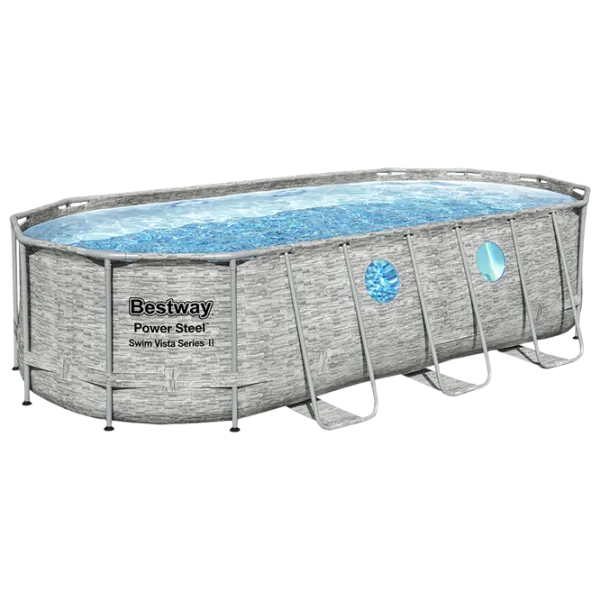 Piscină Bestway 56716BW 13430 l/ Cu cadru/ Gray photo 1