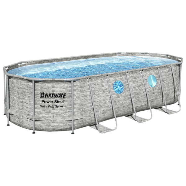 Piscină Bestway 56716BW 13430 l/ Cu cadru/ Gray photo 1
