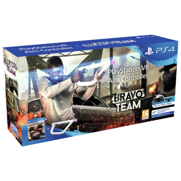 Controller Sony Bravo Team VR + Aim Controller Fără fir/ buttons/ White photo 1 Controller Sony Bravo Team VR + Aim Controller Fără fir/ buttons/ White photo 1