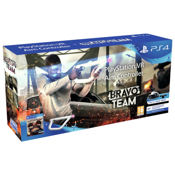 Controller Sony Bravo Team VR + Aim Controller Fără fir/ buttons/ White photo 1 Controller Sony Bravo Team VR + Aim Controller Fără fir/ buttons/ White photo 1