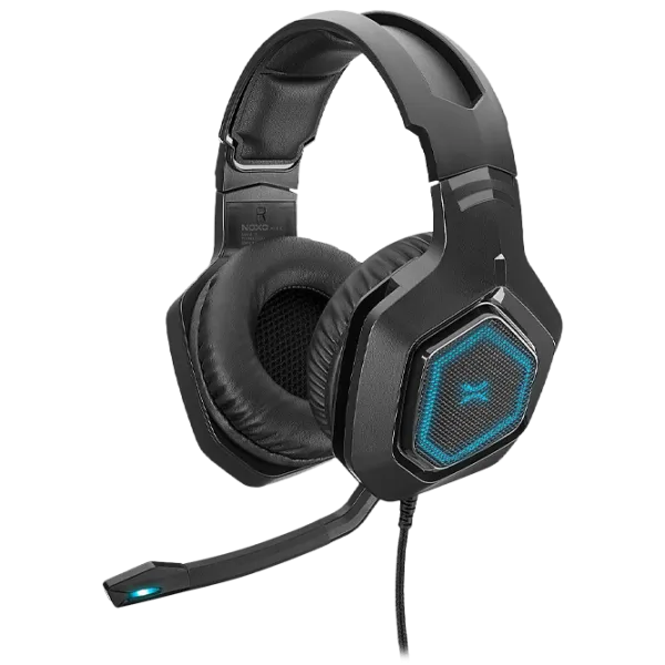 Căști NOXO Apex Turquoise Black Cu fir/ Gaming photo 1