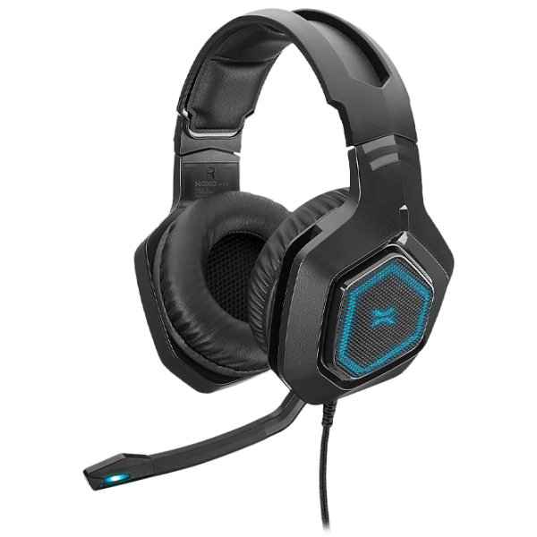 Căști NOXO Apex Turquoise Black Cu fir/ Gaming photo 1