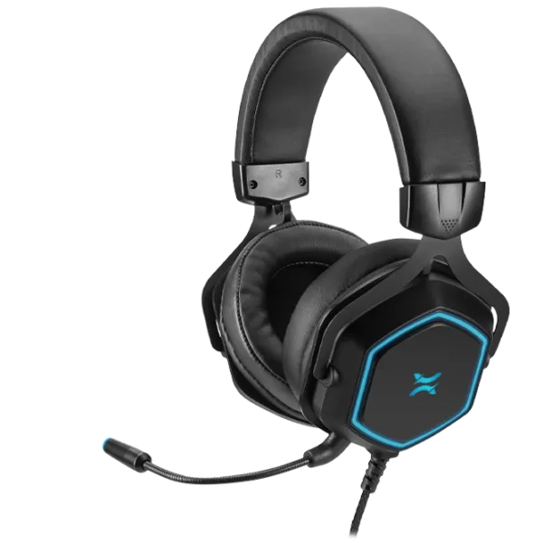 Căști NOXO Vertex Turquoise Black Cu fir/ Gaming photo 1