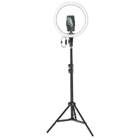 Штатив с круглой лампой Baseus CRZB12-B01 304 мм Черный