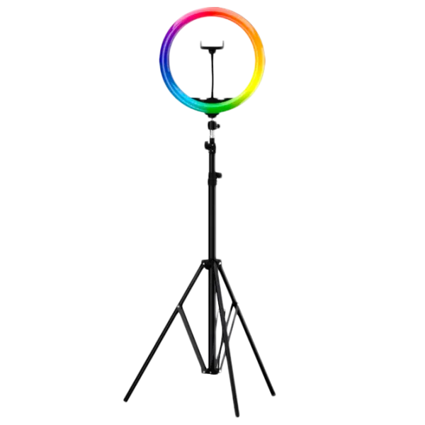 Lampă circulară Lovely Stream Selfie Ring RGB 304 mm Black photo 1