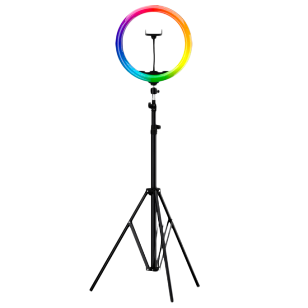 Lampă circulară Lovely Stream Selfie Ring RGB 304 mm Black photo 1