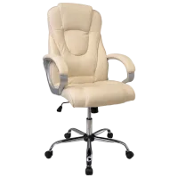 Fotoliu de birou DecoPrim BX-0050 Piele artificială/ Beige