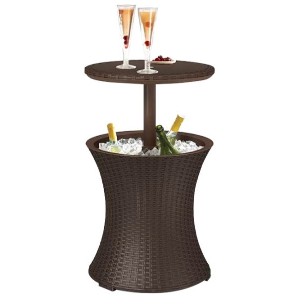 Masă de grădină Keter Cool Bar Rattan (230902) Rotund/ Brown photo 1