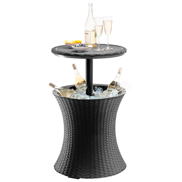 Masă de grădină Keter Cool Bar Rattan (230903) Rotund/ Anthracite photo 1