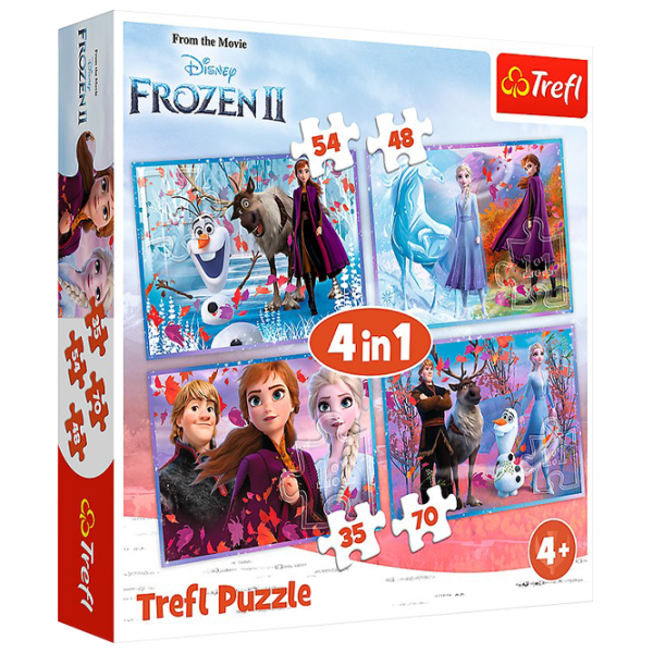 Пазл 2D Trefl 4in1 Frozen 2 4+/ Количество деталей: 207 photo 1 Пазл 2D Trefl 4in1 Frozen 2 4+/ Количество деталей: 207 photo 1