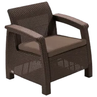 Садовый стул Keter Corfu II Пластик/ Пластик/ Коричневый