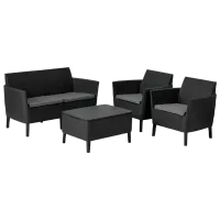 Набор мебели для террасы Keter Salemo Алюминий/ Пластик/ Пластик/ Графитовый