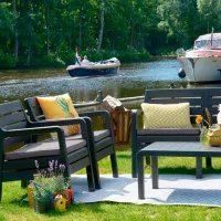 Набор мебели для террасы Keter Delano Алюминий/ Пластик/ Пластик/ Графитовый