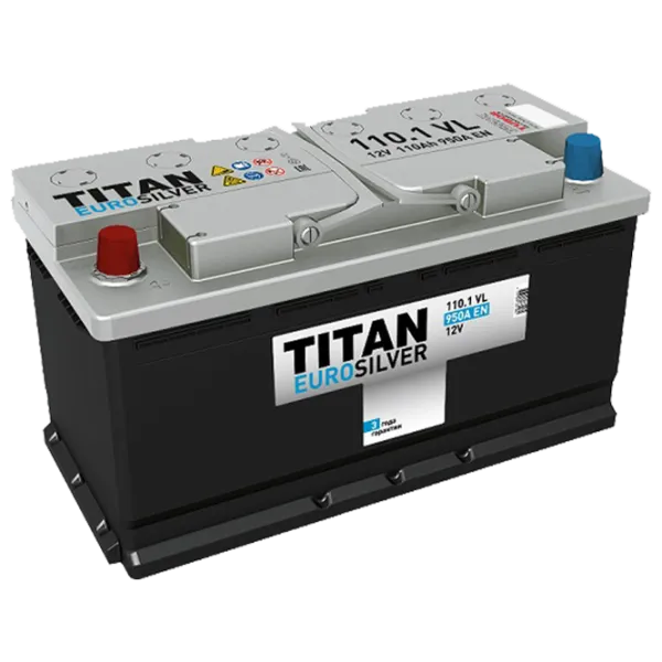 Авто аккумулятор Titan EuroSilver 6CT-110.1 A/ h L+ 950 A 950A photo 1 Авто аккумулятор Titan EuroSilver 6CT-110.1 A/ h L+ 950 A 950A photo 1