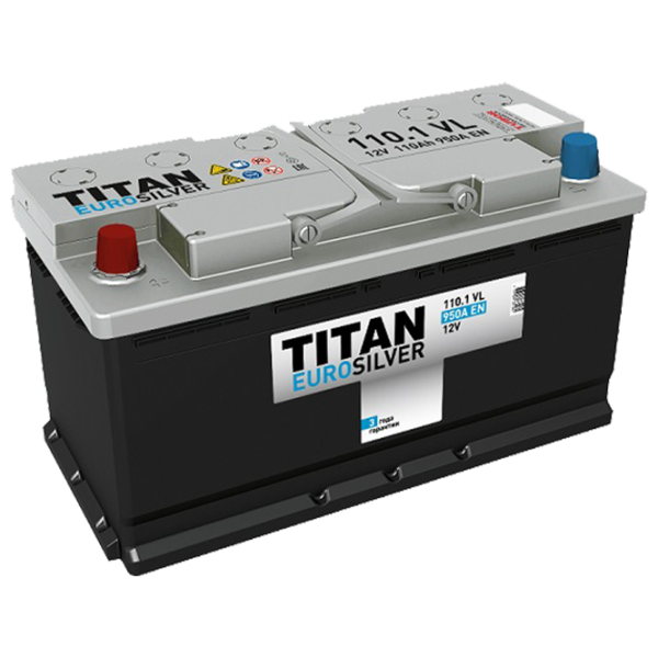 Авто аккумулятор Titan EuroSilver 6CT-110.1 A/ h L+ 950 A 950A photo 1 Авто аккумулятор Titan EuroSilver 6CT-110.1 A/ h L+ 950 A 950A photo 1