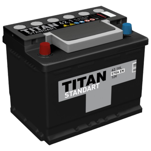 Авто аккумулятор Titan STANDART 62.1 A/ h L+ 570A 570A photo 1 Авто аккумулятор Titan STANDART 62.1 A/ h L+ 570A 570A photo 1