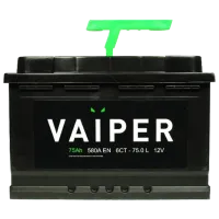 Acumulator auto VAIPER 6СТ-75.0 A/ h 580A R+ 580A