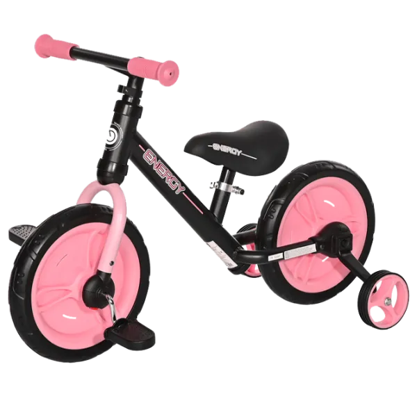 Беговел Lorelli ENERGY 2в1 11" Металл/ Pink Черный photo 1