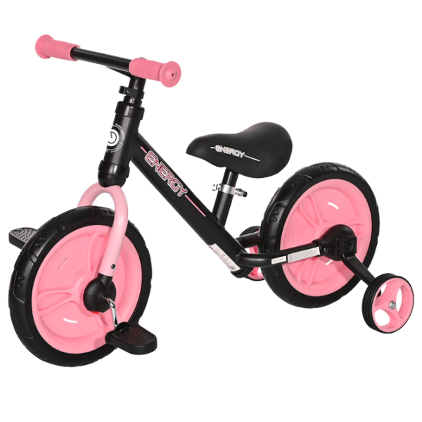 Беговел Lorelli ENERGY 2в1 11" Металл/ Pink Черный photo 1