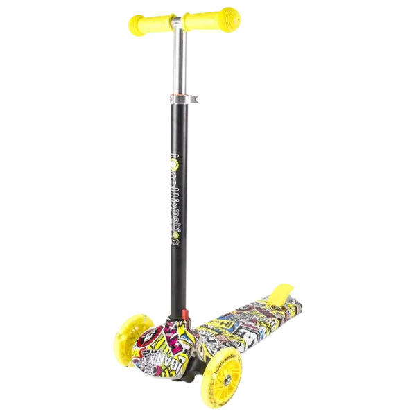 Trotinetă pentru copii cu trei roți Lorelli Yuppee (10390100019) 50 kg/ Yellow photo 1