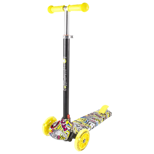 Trotinetă pentru copii cu trei roți Lorelli Yuppee (10390100019) 50 kg/ Yellow photo 1