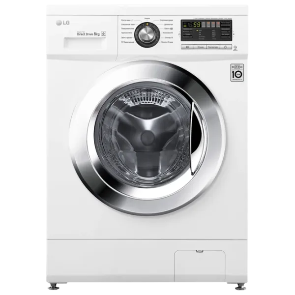 Mașină de spălat LG F1096TD3 8 kg / 1000 rpm / White photo 1