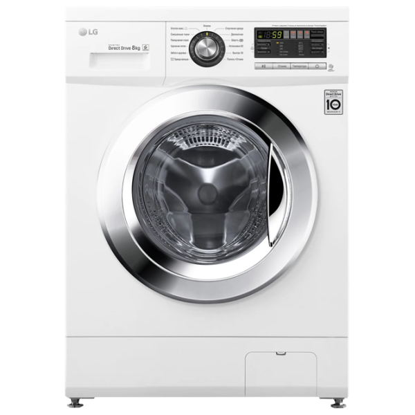 Mașină de spălat LG F1096TD3 8 kg / 1000 rpm / White photo 1