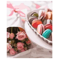 Картина по номерам BrushMe Макаруны с любовью GX41144 50 x 40 см/ Вертикальная