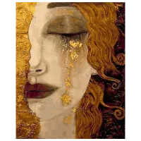 Pictură pe numere BrushMe Lacrimi de aur. Anne-Marie Silberman BS51349 50 x 40 cm/ Verticală