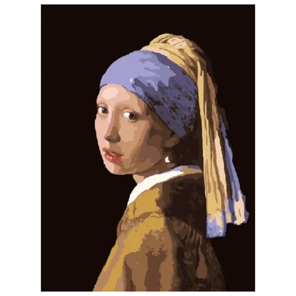 Pictură pe numere BrushMe Fata. Jan Vermeer G223 50 x 40 cm/ Verticală photo 1 Pictură pe numere BrushMe Fata. Jan Vermeer G223 50 x 40 cm/ Verticală photo 1