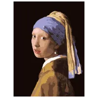 Pictură pe numere BrushMe Fata. Jan Vermeer G223 50 x 40 cm/ Verticală
