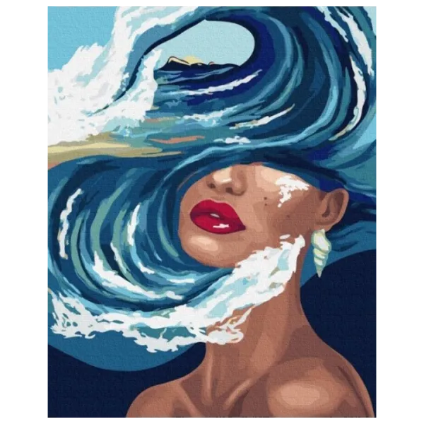 Pictură pe numere BrushMe Ocean de gânduri GX37549 50 x 40 cm/ Verticală photo 1