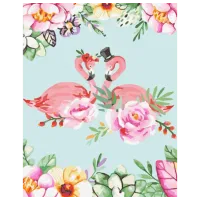 Картина по номерам BrushMe Фламинго в цветочном арте GT66170 50 x 40 см