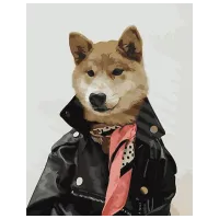 Pictură pe numere BrushMe Câine elegant GX36668 50 x 40 cm/ Verticală