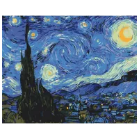 Pictură pe numere BrushMe Noaptea stelelor BS4756 50 x 40 cm/ Orizontală