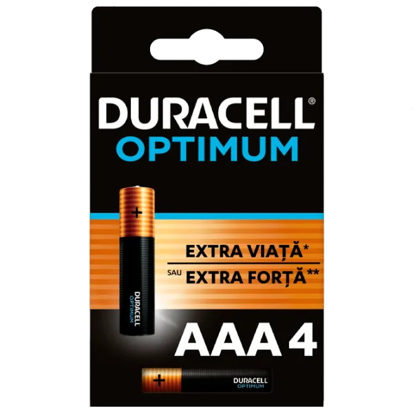 Baterie Duracell Optimum K4 AAA 1.5 V/ 4 buc. photo 1