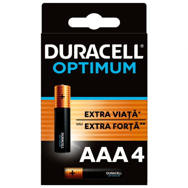 Baterie Duracell Optimum K4 AAA 1.5 V/ 4 buc. photo 1