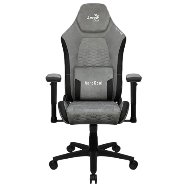Scaun Gaming AeroCool Crown AeroSuede Stone Grey photo 1 Scaun Gaming AeroCool Crown AeroSuede Stone Grey photo 1