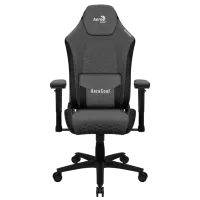 Scaun Gaming AeroCool Crown AeroSuede Ash Black