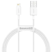 Cablu pentru telefon CALYS-A02 Baseus USB Type-A + Lightning 1 m/ White