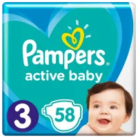 Scutece pentru copii Pampers Active Baby Midi 3 6 - 10 kg/ 58 buc.