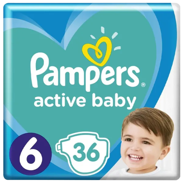 Подгузники для детей Pampers Active Baby Extra Large 6 13 - 18 кг/ 36 шт. photo 1