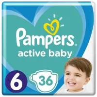 Scutece pentru copii Pampers Active Baby Extra Large 6 13 - 18 kg/ 36 buc.