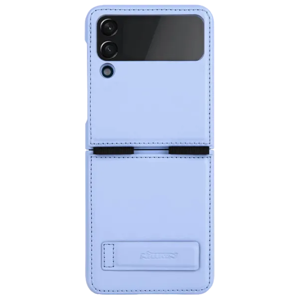 Чехол для смартфона Samsung Galaxy Z Flip 4 5G Nillkin/ Чехол книжка/ Кожа/ Черный Пурпурный photo 1