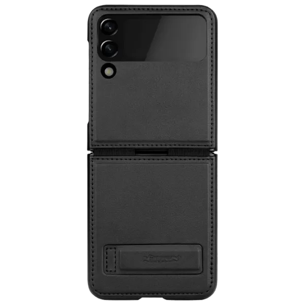 Husă pentru smartphone Samsung Galaxy Z Flip 4 5G Nillkin/ Flip Cover/ Leather/ Black Black photo 1