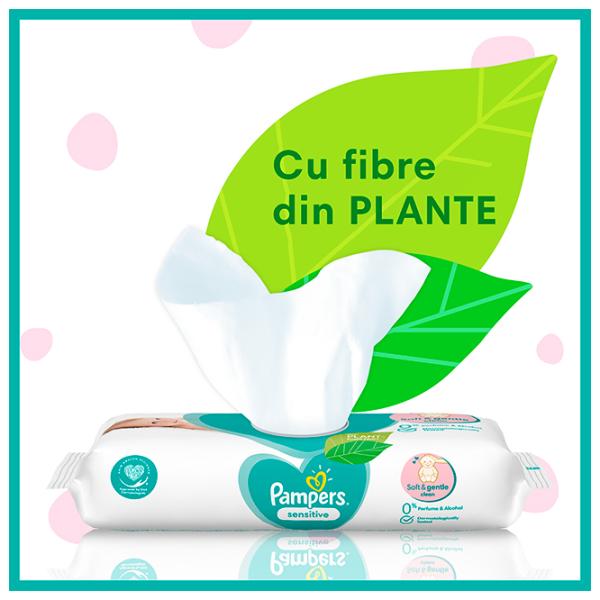Șervețele umede Pampers Sensitive 1 x 80 pentru bebeluși photo 6