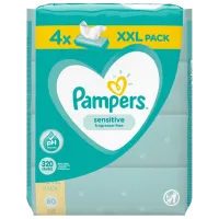 Влажные салфетки Pampers Sensitive 4 x 80 для младенцев