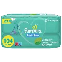 Влажные салфетки Pampers Fresh Clean 2 x 52 для младенцев