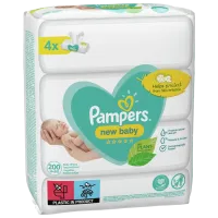 Влажные салфетки Pampers New Baby 4 x 50 для младенцев