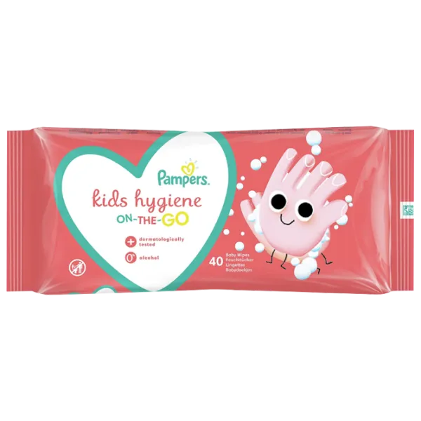 Влажные салфетки Pampers Kids Hygiene 1 x 40 для младенцев photo 1